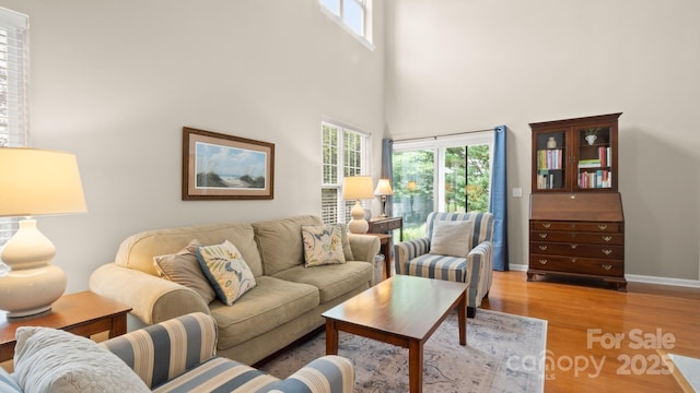 424 Paperbark Ln, Rock Hill, SC 29732 - living area featuring a towering ceiling and light wood-style flooring