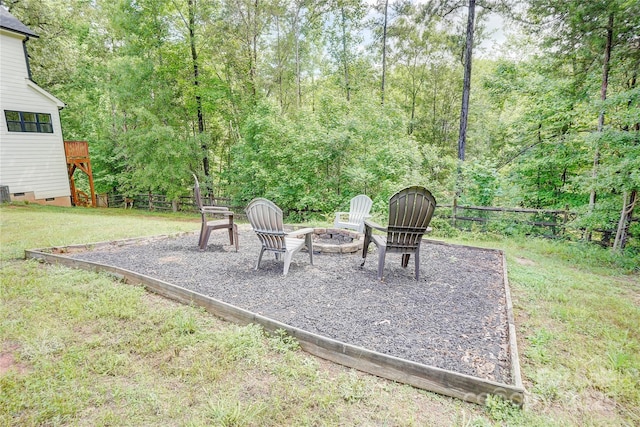 1062 Willow Ridge Ln, Fort Mill, SC 29707 - view of patio featuring an outdoor fire pit