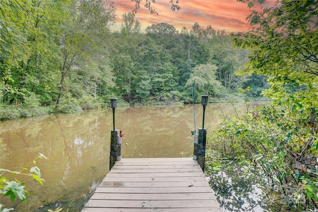 1062 Willow Ridge Ln, Fort Mill, SC 29707 - dock area featuring a water view and a wooded view
