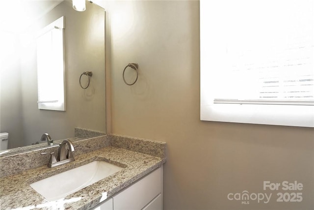 515 Kings Mountain St, Clover, SC 29710 - half bathroom with vanity and toilet