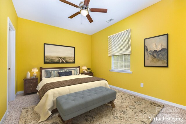 10105 Community House Rd, Charlotte, NC 28277 - carpeted bedroom with baseboards and a ceiling fan