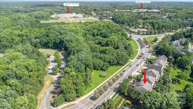 10105 Community House Rd, Charlotte, NC 28277 - aerial view of property's location with a forest