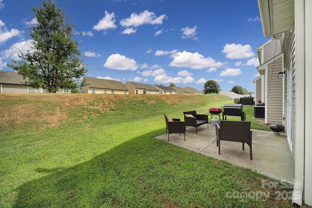 920 Old Forester Ln, Charlotte, NC 28214 - view of green lawn with a patio area and a residential view