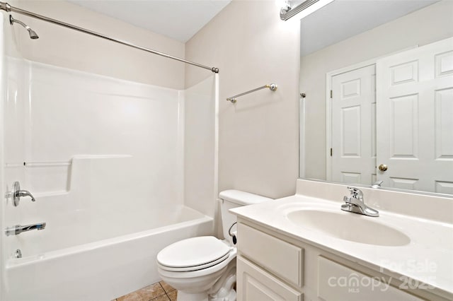 1 Teresa Way, Black Mountain, NC 28711 - full bath featuring vanity,  shower combination, toilet, and tile patterned flooring