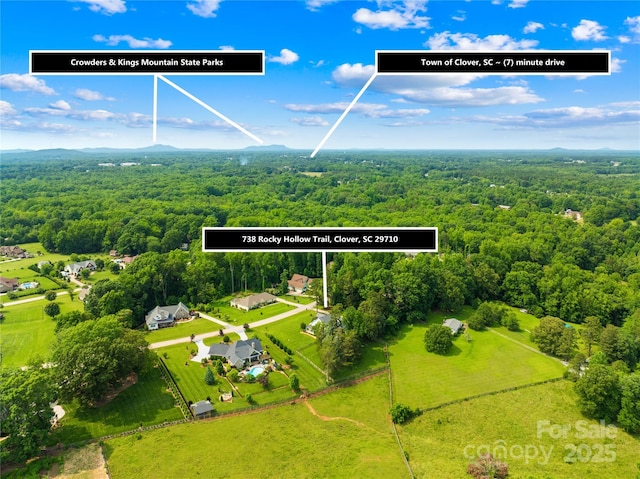 738 Rocky Hollow Trl, Clover, SC 29710 - drone / aerial view of a forest