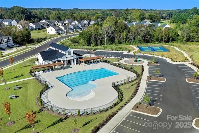 1817 Ab Moore Jr Dr Unit 3240, Indian Trail, NC 28079 - aerial view of a pool