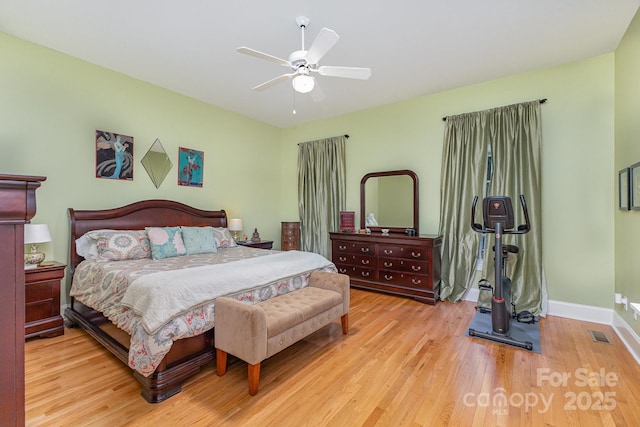 9210 Ginhouse Ln, Charlotte, NC 28277 - bedroom featuring wood finished floors and ceiling fan