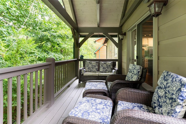 649 Panoramic Loop, Maggie Valley, NC 28751 - view of wooden deck