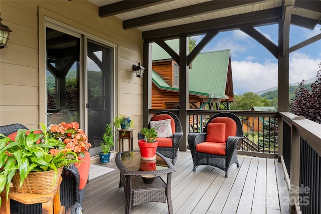 649 Panoramic Loop, Maggie Valley, NC 28751 - deck featuring a mountain view