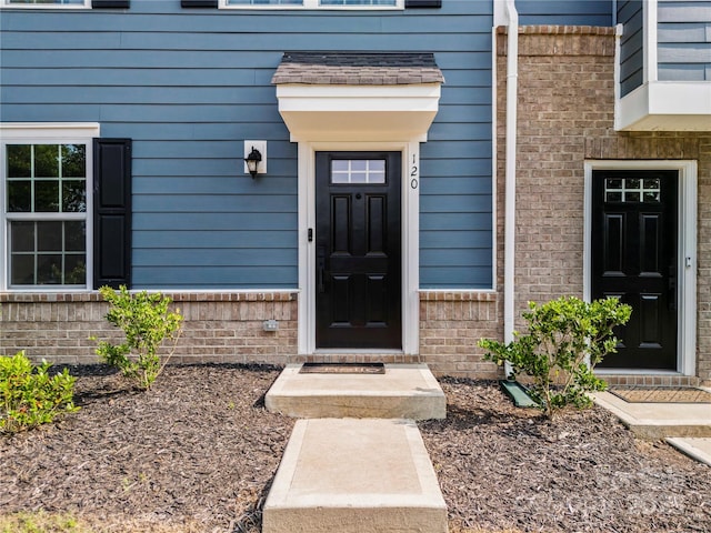 120 August Ln, Stallings, NC 28104 - doorway to property with brick siding