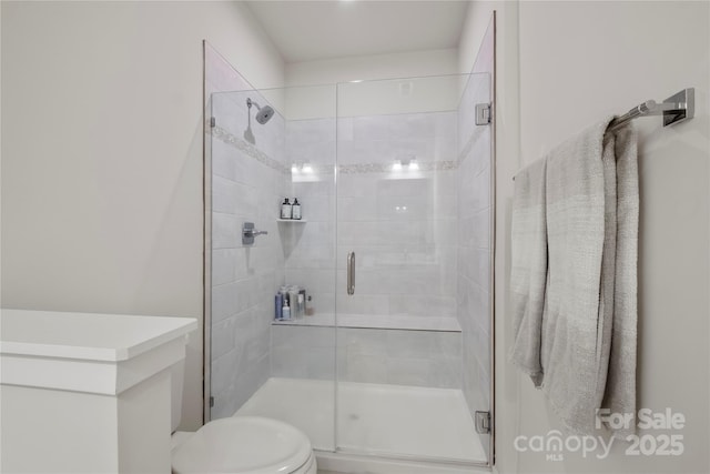 120 August Ln, Stallings, NC 28104 - bathroom featuring toilet and a stall shower