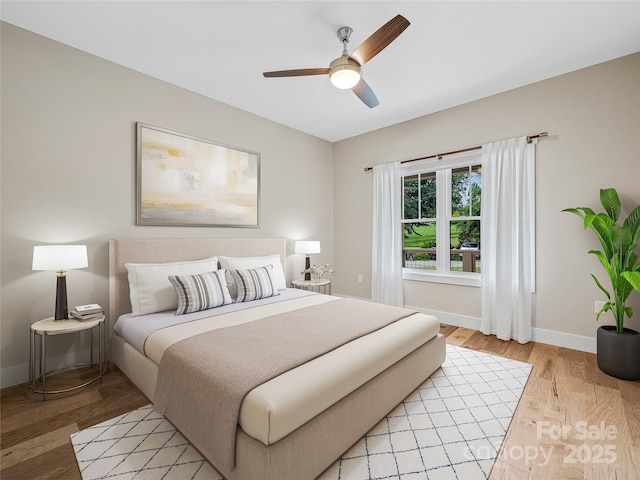 108 Le-An-Hurst Rd, Asheville, NC 28803 - bedroom featuring light wood-style flooring and ceiling fan