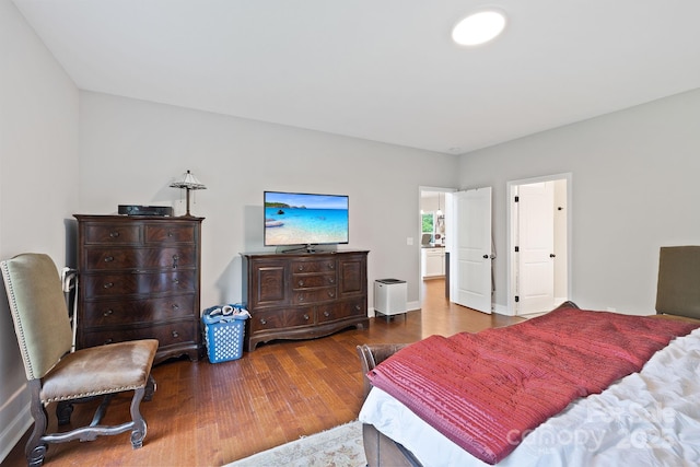 771 Sally Gap Rd, Old Fort, NC 28762 - bedroom featuring dark wood-style floors and baseboards