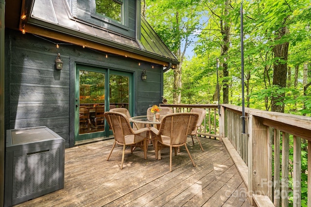 2255 Wolf Laurel Rd, Mars Hill, NC 28754 - deck featuring outdoor dining area