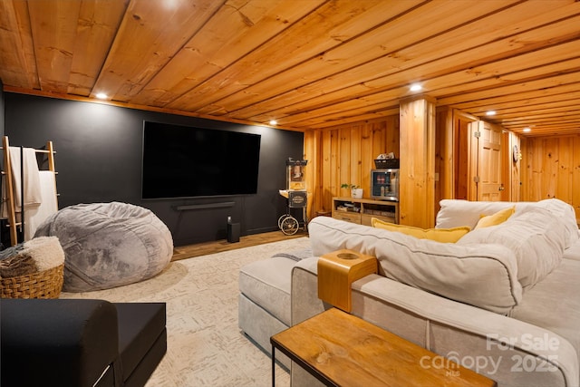 2255 Wolf Laurel Rd, Mars Hill, NC 28754 - home theater room with wood ceiling and wood finished floors