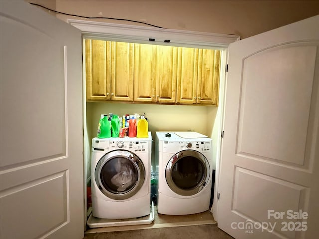 8620 Rolling Fields Rd, Charlotte, NC 28227 - laundry area featuring washing machine and clothes dryer and cabinet space