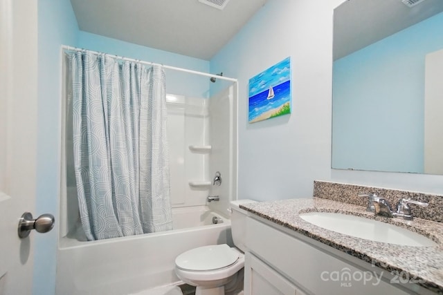 124 Vintage Woods Ct, Shelby, NC 28150 - full bathroom featuring vanity and shower / bath combo with shower curtain
