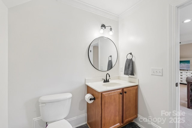 2018 Whiskery Ct, York, SC 29745 - bathroom featuring vanity and crown molding