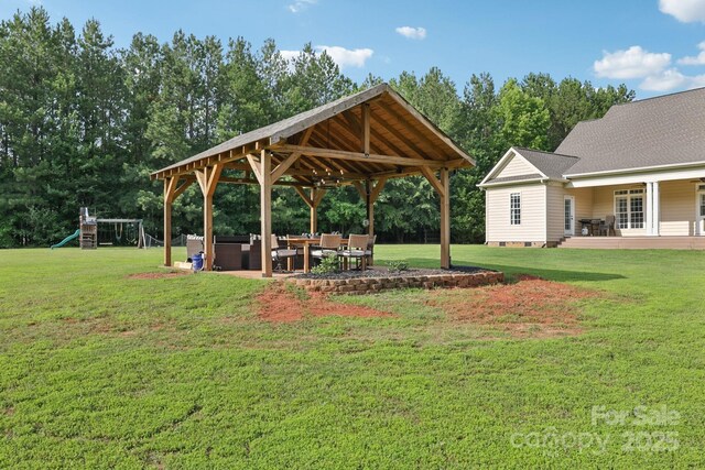 2018 Whiskery Ct, York, SC 29745 - view of community featuring a patio area, a playground, a yard, an outdoor hangout area, and a gazebo