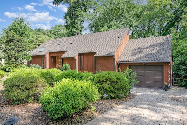 1601 Wandering Way Dr, Charlotte, NC 28226 - view of front of property featuring a garage, driveway, and roof with shingles