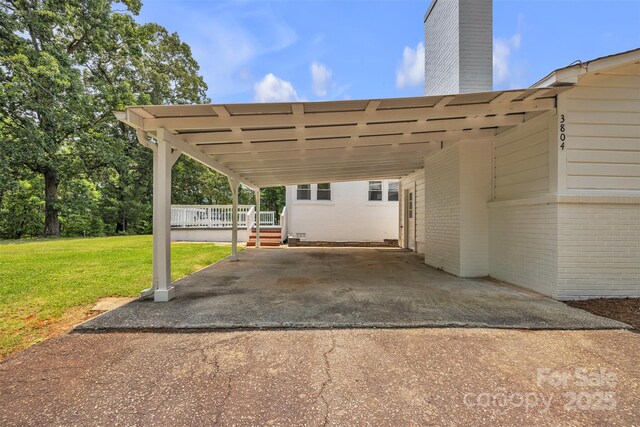3804 Lippard Ln, Valdese, NC 28690 - view of vehicle parking with a carport and driveway