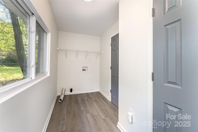 112 Lineberger St, Stanley, NC 28164 - washroom featuring washer hookup and wood finished floors