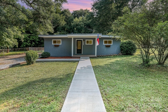 112 Lineberger St, Stanley, NC 28164 - view of front of home featuring concrete block siding and view of wooded area