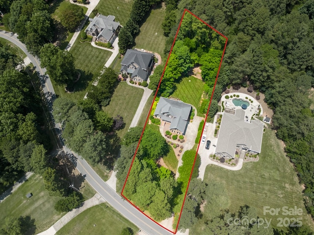 3735 Gordon St, Terrell, NC 28682 - aerial view of property and surrounding area featuring property boundaries highlighted
