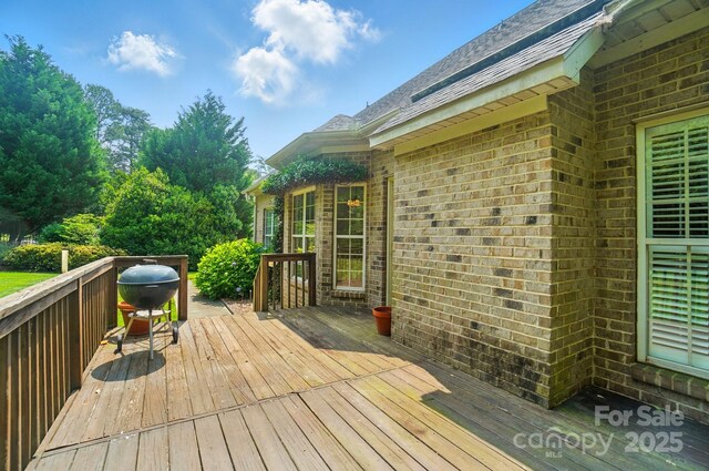 3735 Gordon St, Terrell, NC 28682 - wooden terrace featuring a grill