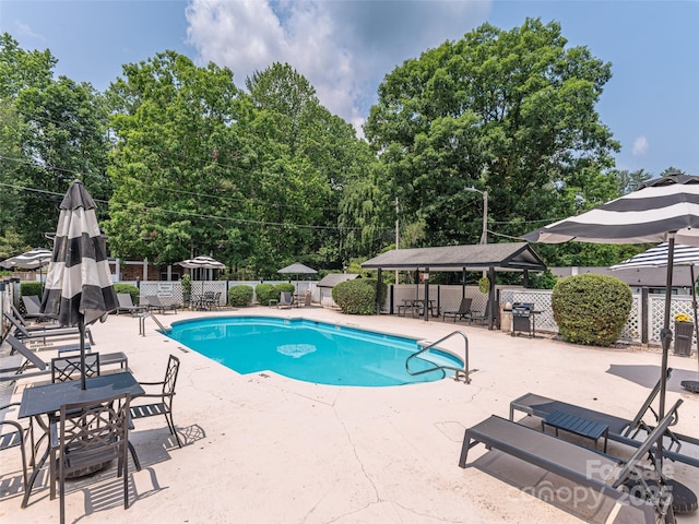 130 Old Mill Rd Unit 222, Flat Rock, NC 28731 - community pool with a patio and a gazebo