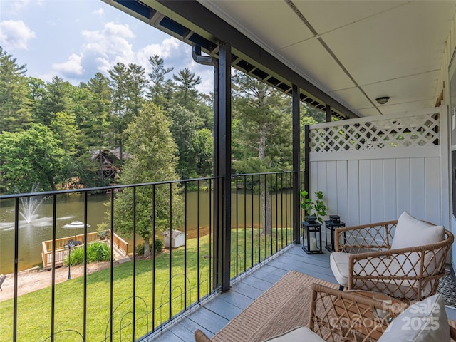 130 Old Mill Rd Unit 222, Flat Rock, NC 28731 - balcony featuring a water view