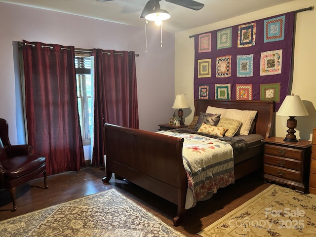 76 Six Springs Rd, Spruce Pine, NC 28777 - bedroom with wood finished floors and a ceiling fan