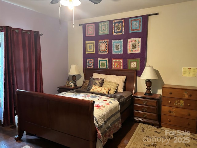 76 Six Springs Rd, Spruce Pine, NC 28777 - bedroom featuring wood finished floors and a ceiling fan