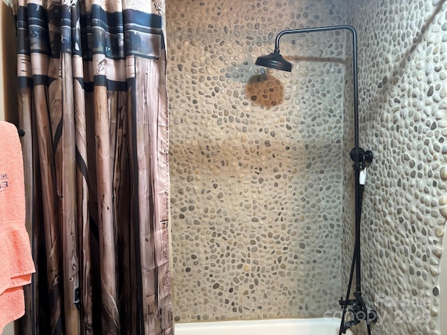 76 Six Springs Rd, Spruce Pine, NC 28777 - bathroom view of a shower with curtain