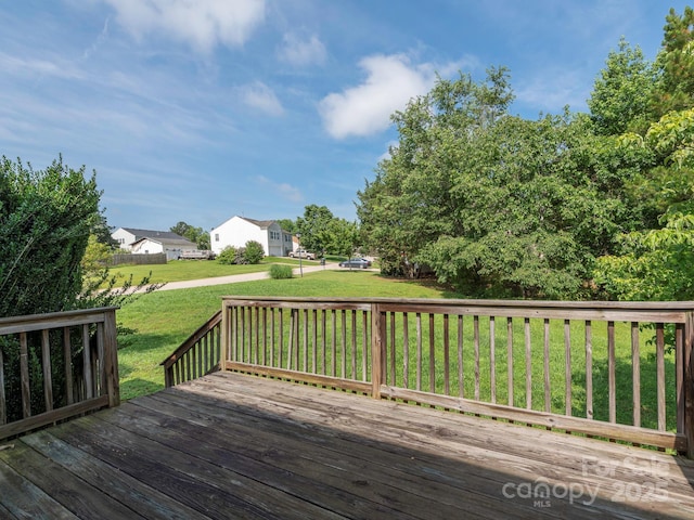 1271 Applewood Ln, York, SC 29745 - wooden terrace featuring a lawn and a residential view