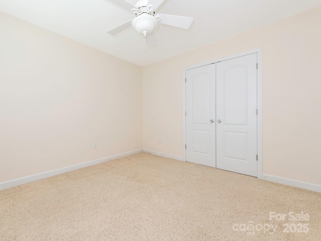 1271 Applewood Ln, York, SC 29745 - unfurnished bedroom with baseboards, a closet, and ceiling fan