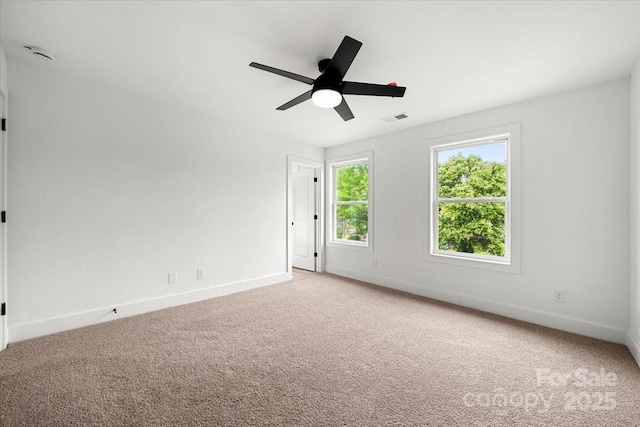 1600/1602 Bluff St, Albemarle, NC 28001 - empty room with carpet floors, baseboards, and ceiling fan