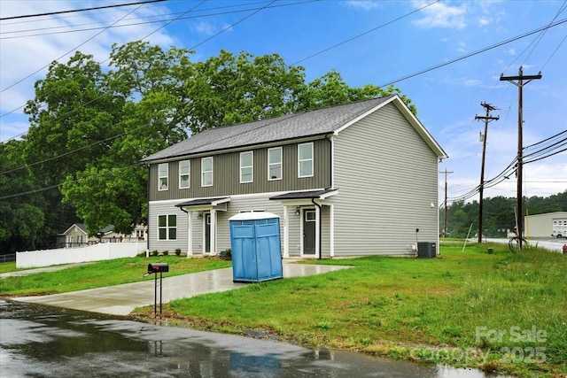 1600/1602 Bluff St, Albemarle, NC 28001 - view of front of property featuring cooling unit and a shingled roof