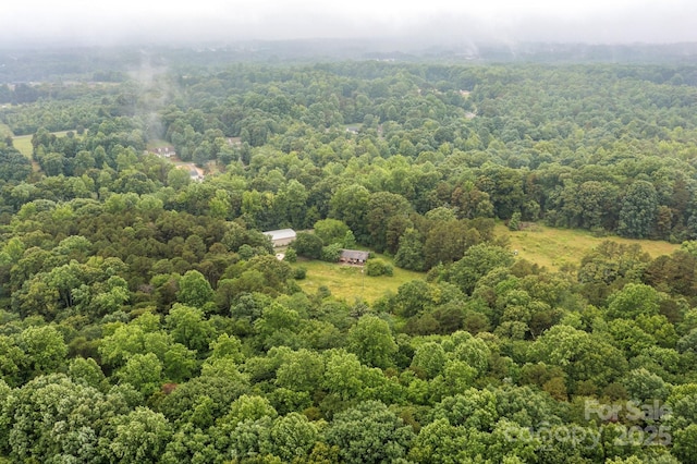 168 Pleasant Creek Dr, Cleveland, NC 27013 - bird's eye view of a heavily wooded area