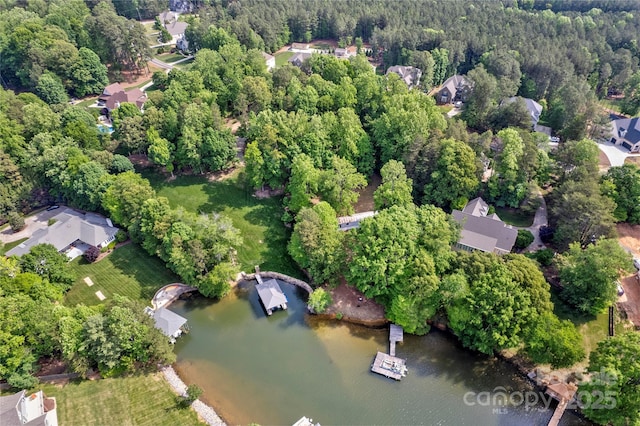 669 Kenway Loop, Mooresville, NC 28117 - aerial view of a large body of water and a forest