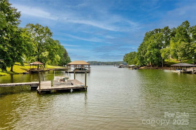669 Kenway Loop, Mooresville, NC 28117 - dock area with a gazebo and a water view
