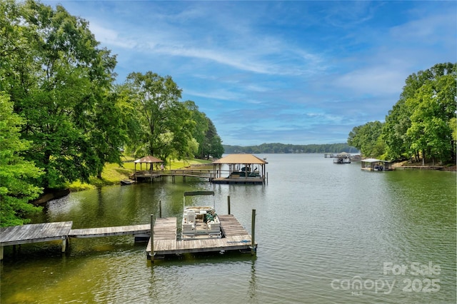 669 Kenway Loop, Mooresville, NC 28117 - dock area with a water view and a gazebo