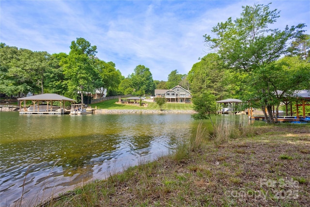669 Kenway Loop, Mooresville, NC 28117 - water view featuring a boat dock and boat lift