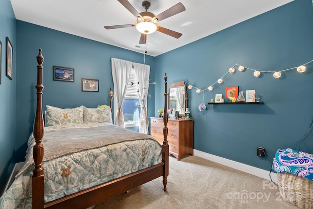 49 S Sundrops Trl, Cullowhee, NC 28723 - carpeted bedroom featuring baseboards and ceiling fan