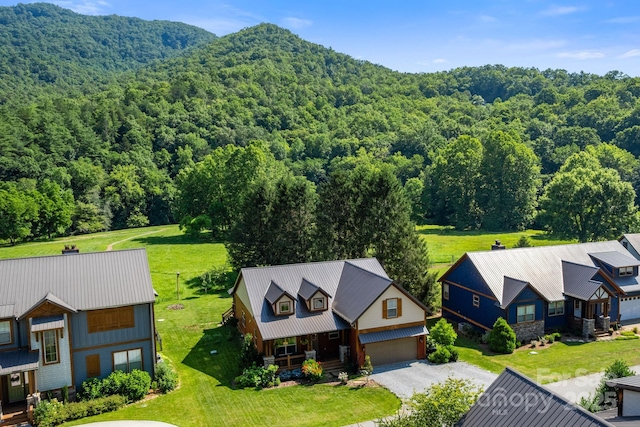 49 S Sundrops Trl, Cullowhee, NC 28723 - aerial view of property and surrounding area with a heavily wooded area