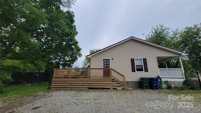 10 Haven Crest Ln, Fletcher, NC 28732 - view of front of home with a wooden deck