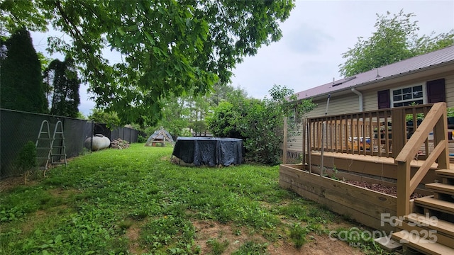 10 Haven Crest Ln, Fletcher, NC 28732 - view of yard with a wooden deck