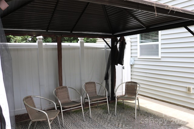 10726 Greenhead View Rd, Charlotte, NC 28262 - view of patio / terrace with a gazebo