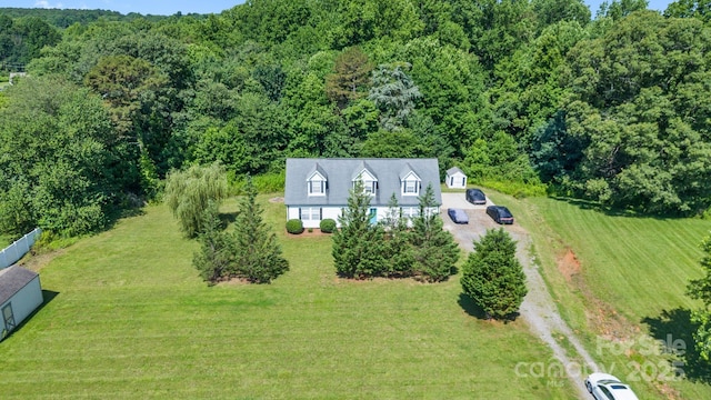118 Grain Dr, Stony Point, NC 28678 - view from above of property with a forest