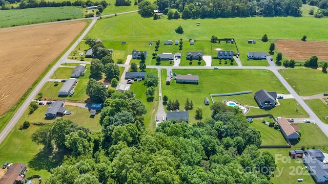 118 Grain Dr, Stony Point, NC 28678 - aerial view of property and surrounding area featuring rural landscape